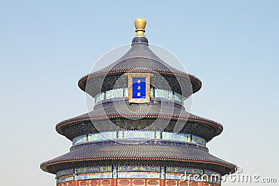 Roof of Beijing Temple of Heaven Stock Photo