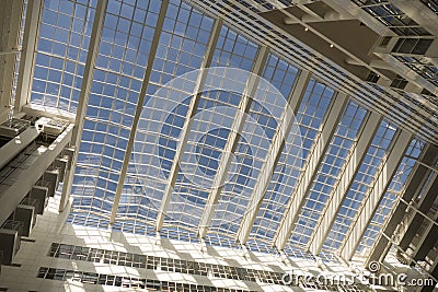 Roof of the City Hall in The Hague, designed by Richard Meier. Editorial Stock Photo