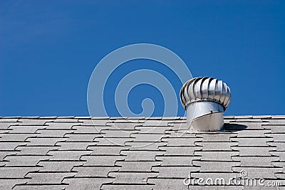 Roof of a commercial building Stock Photo