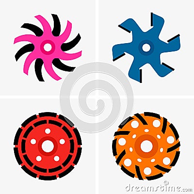 Roof cutter blades Vector Illustration