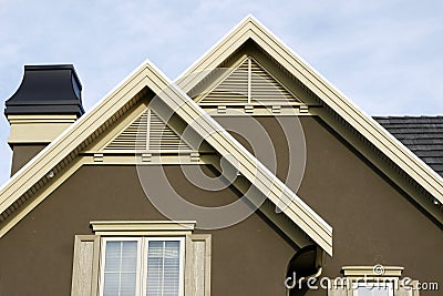 Roof Details Home Stock Photo