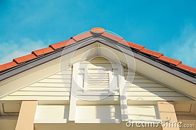 Roof gable Stock Photo