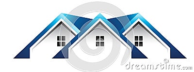 Roof houses logo Vector Illustration