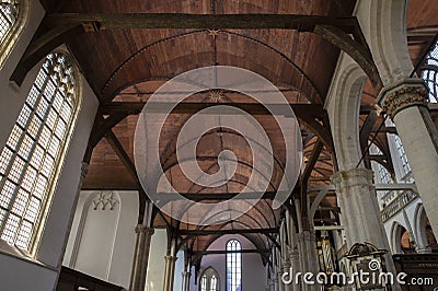Roof Inside The Old Church At Amsterdam The Netherlands 15-6-2022 Editorial Stock Photo