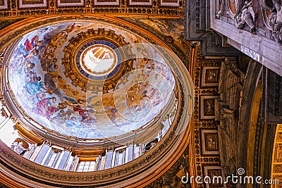 Roof inside of St Peters Church Editorial Stock Photo