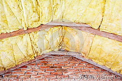 Roof insulation Stock Photo