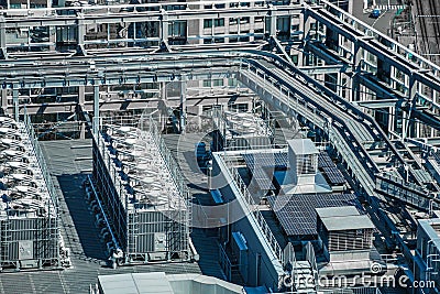 The roof of the machine room of a high-rise building Editorial Stock Photo