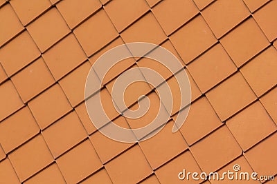 The roof is made of stacked clay tiles Stock Photo