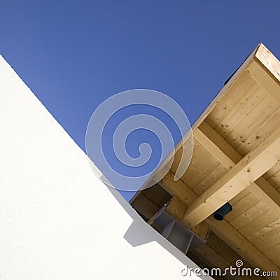 Roof overhang Stock Photo