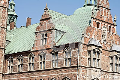 Roof of Rosenberg castle in Copenhagen, Denmark Stock Photo