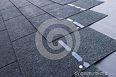 Roof shingles Stock Photo