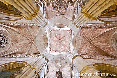 Roof of Siguenza Cathedral, Spain Stock Photo