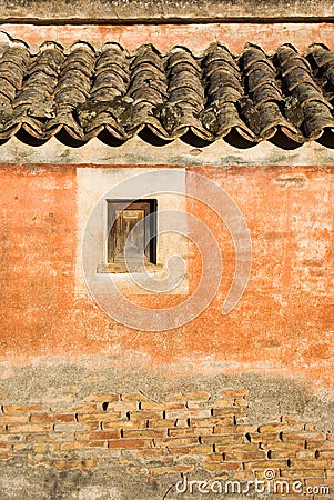 Roof and small window Stock Photo