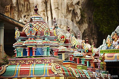 Roof structure of Batu Caves, Malaysia Stock Photo