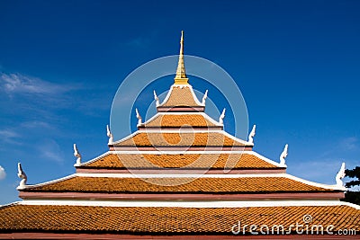 Roof Temple of Thailand Stock Photo