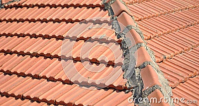 roof tile old Stock Photo