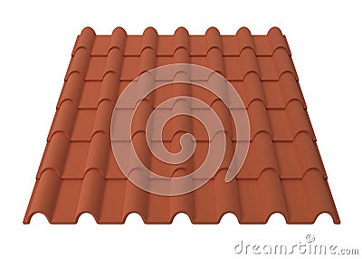 Roof tiles Cartoon Illustration