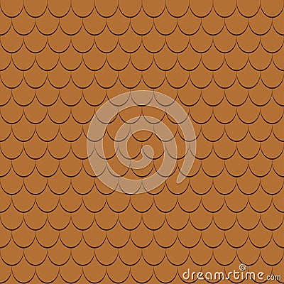 Roof tiles seamless pattern. Shingles profiles background. Backdrop. Vector. Vector Illustration