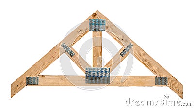 Roof truss isolated Stock Photo