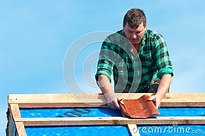 Roofer Stock Photo