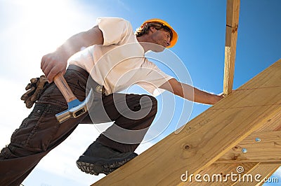 Roofer Stock Photo