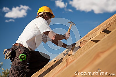 Roofer Stock Photo