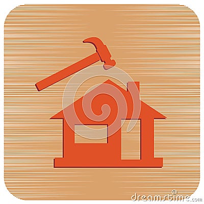 Roofer / slater icon Vector Illustration