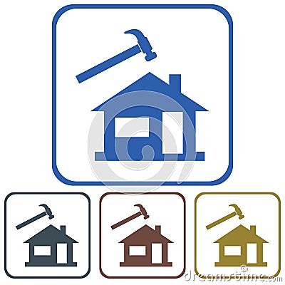 Roofer / slater icon Vector Illustration