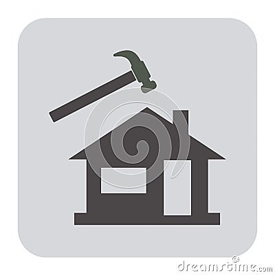 Roofer / slater icon Vector Illustration