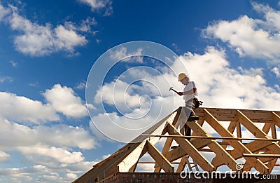 Roofer Stock Photo