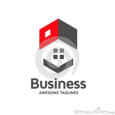 Roofing house business company Vector Illustration
