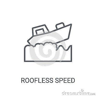 Roofless Speed Boat icon. Trendy Roofless Speed Boat logo concep Vector Illustration