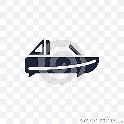 Roofless Speed Boat transparent icon. Roofless Speed Boat symbol Vector Illustration