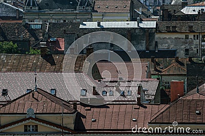 Roofs of Cluj-Napoca Editorial Stock Photo