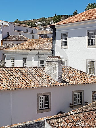 Medieval town of Obidos Stock Photo