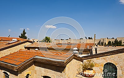 Roofs of Jerusalem Stock Photo