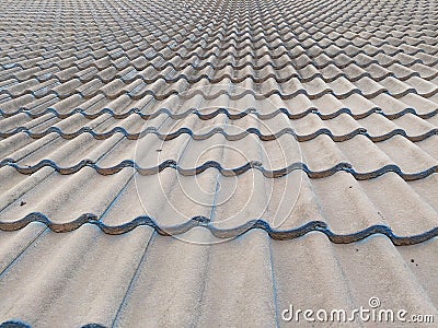 Roofs roofing rooftops mantanace Stock Photo