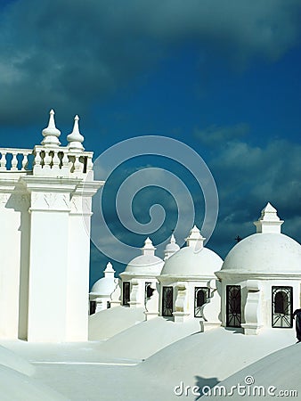 Rooftop domes Cathedral Leon Nicaragua Central America Stock Photo