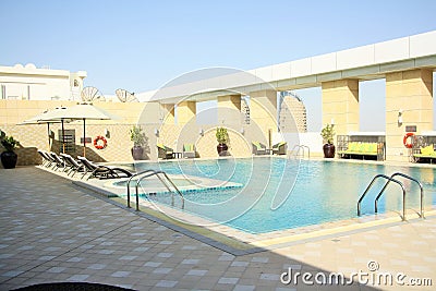 Rooftop hotel pool Editorial Stock Photo