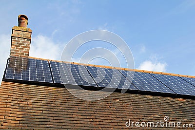 Rooftop solar power Stock Photo