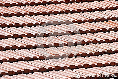 Rooftop tiles in Abruzzo, Italy. Stock Photo