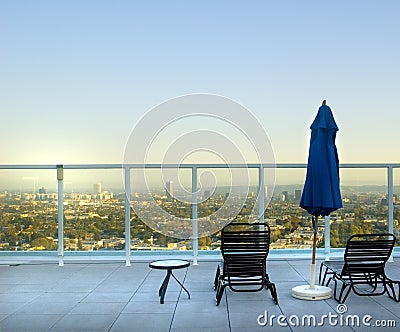 Rooftop view of Los Angeles Stock Photo