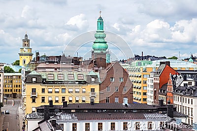 Elevated view of Sodermalm. Stockholm, Sweden Stock Photo