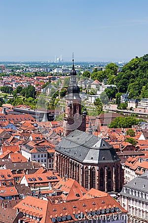 Rooftops of Heidelberg old town, Baden-Wurttemberg, Germany Stock Photo