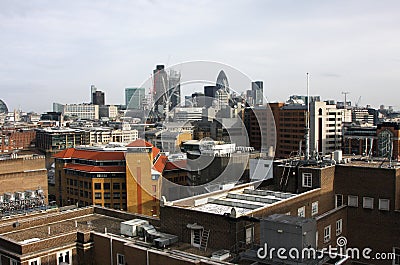 Rooftops and skyline of London Stock Photo