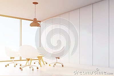 Room with armchairs and a coffee table Stock Photo