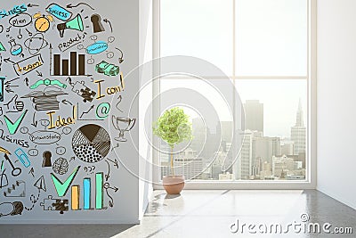 Room with business chart Stock Photo