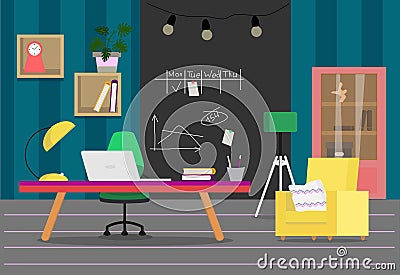 Room_flat 2 Vector Illustration