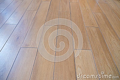 The floor is decorated with parquet wood. Stock Photo