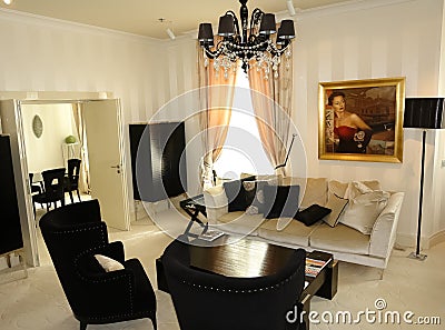 Room interior with pictures. Editorial Stock Photo